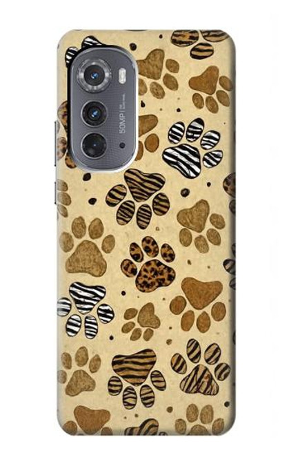 S4032 野生動物の足跡 Wild Animal Paw Foot Print Motorola Edge (2022) バックケース、フリップケース・カバー