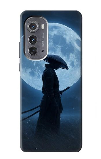 S4034 侍の月夜 Samurai Moon Night Motorola Edge (2022) バックケース、フリップケース・カバー