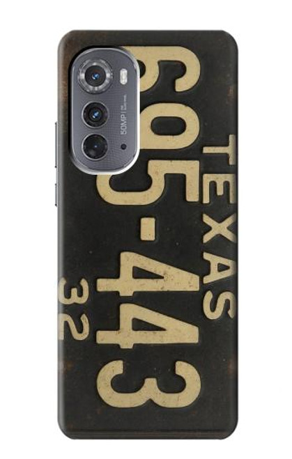 S4061 ヴィンテージテキサスの車のナンバープレート Vintage Texas Car License Plate Motorola Edge (2022) バックケース、フリップケース・カバー