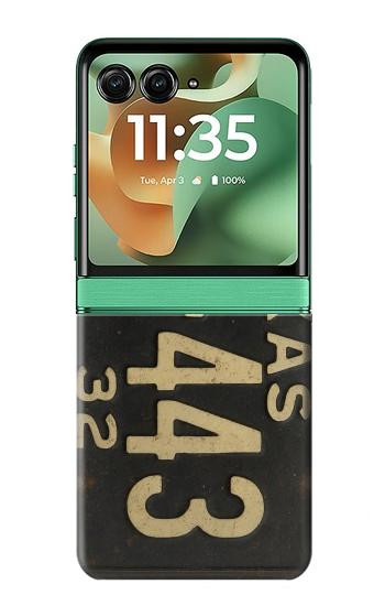 S4061 ヴィンテージテキサスの車のナンバープレート Vintage Texas Car License Plate Motorola Razr 70+,60+, Razr+ (2026, 2025, 2024) バックケース、フリップケース・カバー