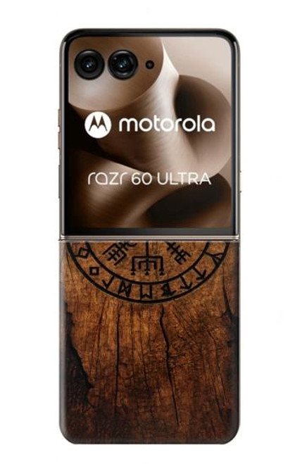 S4036 バイキングのヴェグヴィシルの木 Viking Vegvisir Compass Wood Motorola Razr 60 Ultra, Razr Ultra 2025 バックケース、フリップケース・カバー