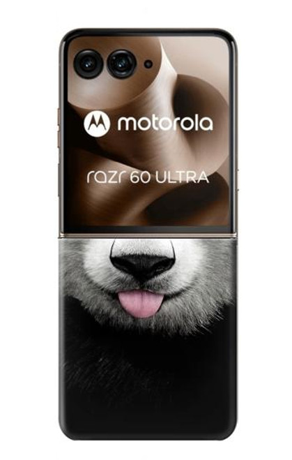 S4049 舌を出した可愛いパンダ Cute Panda Stick Out Tongue Motorola Razr 60 Ultra, Razr Ultra 2025 バックケース、フリップケース・カバー