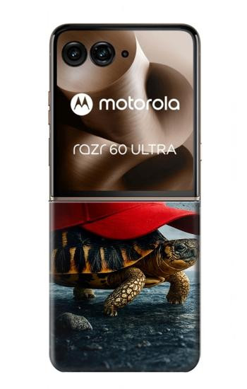 S4056 マダガスカルのカメの赤い帽子 Madagascar Turtle Red Cap Motorola Razr 70 Ultra, 60 Ultra, 50 Ultra, Ultra 2026, Ultra 2025 バックケース、フリップケース・カバー