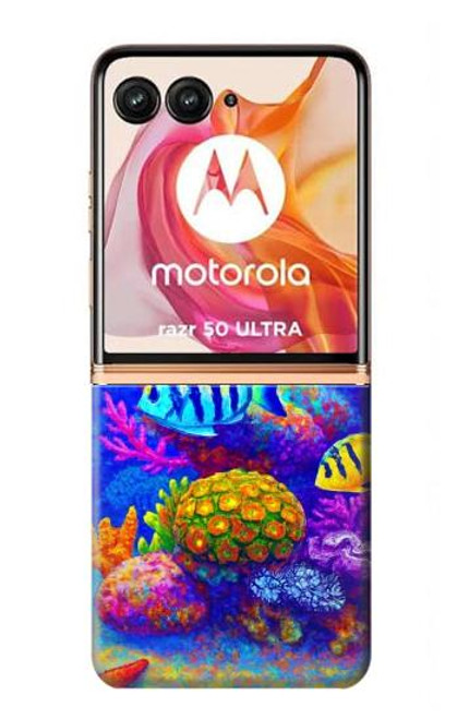 S4058 カラフルな水族館 Colorful Aquarium Motorola Razr 50 Ultra バックケース、フリップケース・カバー