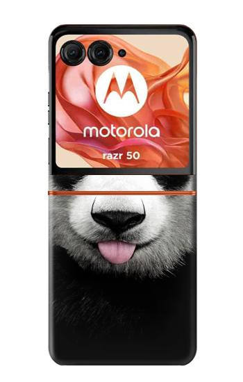 S4049 舌を出した可愛いパンダ Cute Panda Stick Out Tongue Motorola Razr 70,60,50, Razr (2026, 2025, 2024) バックケース、フリップケース・カバー