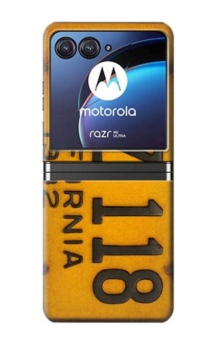 S4060 ヴィンテージカリフォルニアの車のナンバープレート Vintage California Car License Plate Motorola Razr 40 Ultra バックケース、フリップケース・カバー