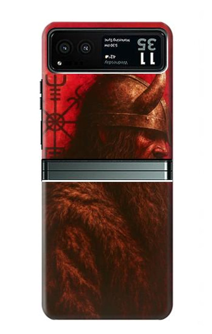 S4039 バイキングの戦士 Viking Warrior Motorola Razr 40 バックケース、フリップケース・カバー