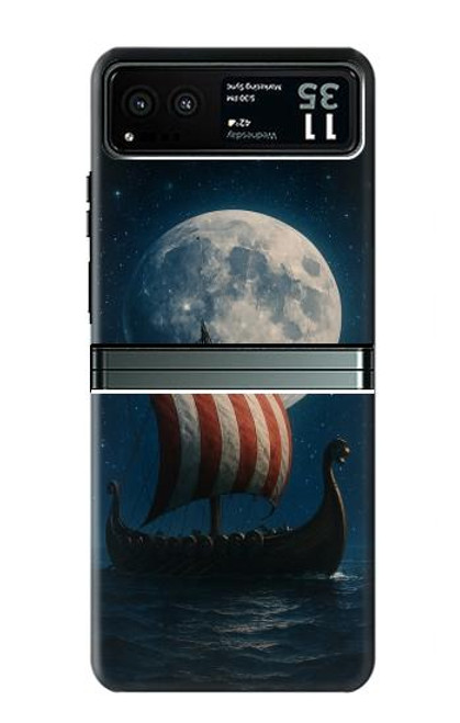 S4040 バイキングの軍艦 Viking War Ship Motorola Razr 40 バックケース、フリップケース・カバー