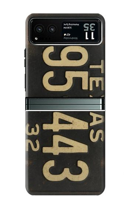 S4061 ヴィンテージテキサスの車のナンバープレート Vintage Texas Car License Plate Motorola Razr 40 バックケース、フリップケース・カバー