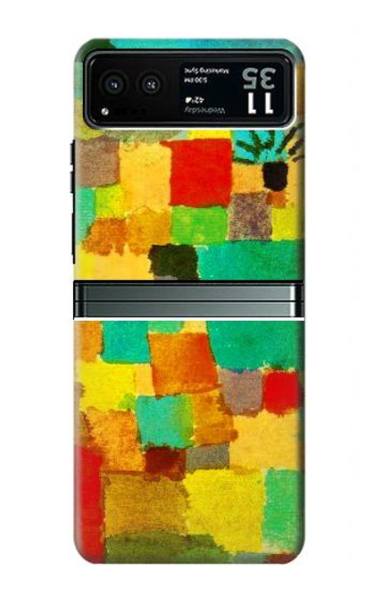 S4075 パウル・クレー作 チュニジア南部の庭園 Paul Klee Southern Tunisian Gardens Motorola Razr 40 バックケース、フリップケース・カバー