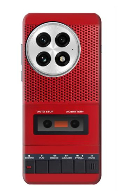 S4073 ヴィンテージの赤いカセットプレーヤーのグラフィック Vintage Red Cassette Player Graphic OnePlus 13 バックケース、フリップケース・カバー