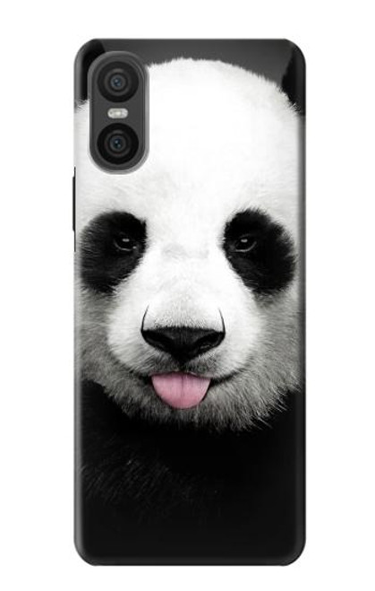 S4049 舌を出した可愛いパンダ Cute Panda Stick Out Tongue Sony Xperia 10 VI バックケース、フリップケース・カバー