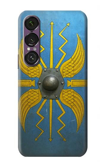 S4052 青いローマの盾 Blue Roman Shield Sony Xperia 1 VII バックケース、フリップケース・カバー