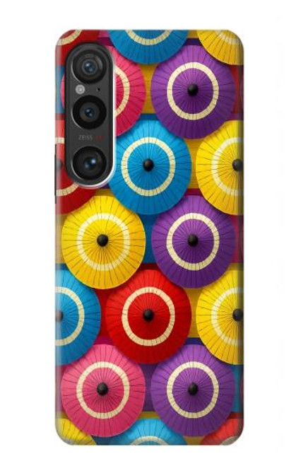 S4065 蛇の目傘柄 Snake Eye Umbrella Pattern Sony Xperia 1 VI バックケース、フリップケース・カバー