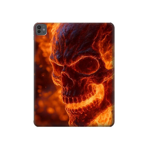 S4062 火の頭蓋骨 Fire Skull iPad Pro 13 (2024,2025), Air 13 2026 タブレットケース