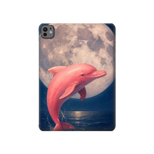 S4045 イルカの月夜 Dolphin Moon Night iPad Air (2020, 2022), Air 11 (2024,2025,2026), Pro 11 (2022) タブレットケース