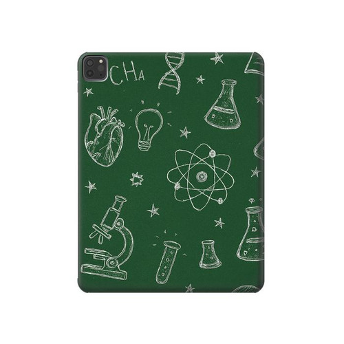 S4059 科学黒板グラフィック Science Chalkboard Graphic iPad Pro 11 (2021,2020,2018, 3rd, 2nd, 1st) タブレットケース