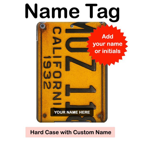 S4060 ヴィンテージカリフォルニアの車のナンバープレート Vintage California Car License Plate iPad 10.2 (2021,2020,2019), iPad 9 8 7 タブレットケース
