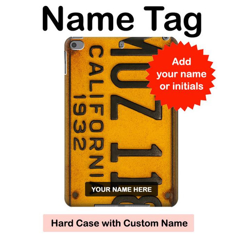 S4060 ヴィンテージカリフォルニアの車のナンバープレート Vintage California Car License Plate iPad mini 4, iPad mini 5, iPad mini 5 (2019) タブレットケース