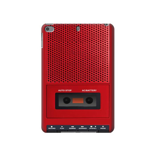 S4073 ヴィンテージの赤いカセットプレーヤーのグラフィック Vintage Red Cassette Player Graphic iPad mini 4, iPad mini 5, iPad mini 5 (2019) タブレットケース
