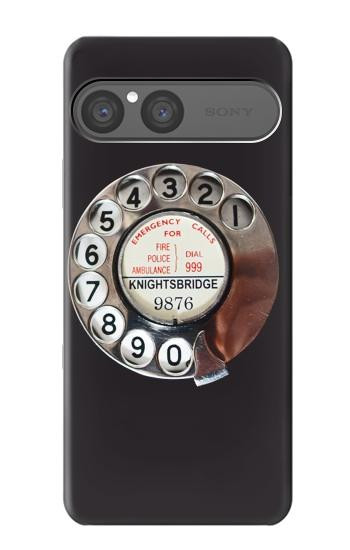 S0059 レトロなダイヤル式の電話ダイヤル Retro Rotary Phone Dial On Sony Xperia 10 VII バックケース、フリップケース・カバー