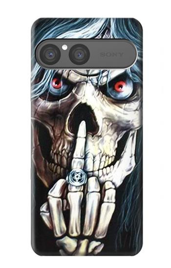 S0222 スカルペンタグラム 五芒星 Skull Pentagram Sony Xperia 10 VII バックケース、フリップケース・カバー