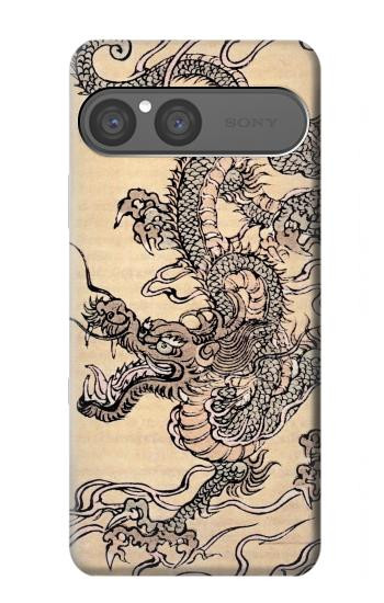 S0318 アンティークドラゴン Antique Dragon Sony Xperia 10 VII バックケース、フリップケース・カバー