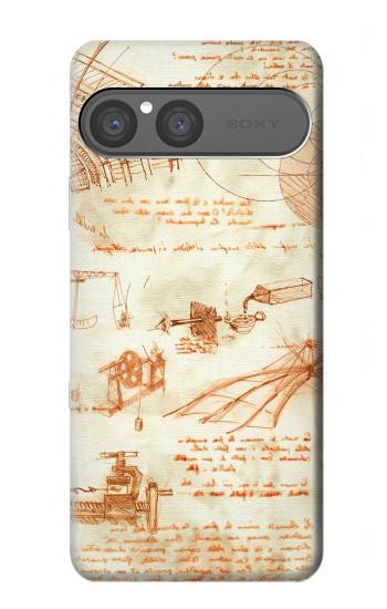 S0566 テクニカルデッサン ダ・ヴィンチ Technical Drawing Da Vinci Sony Xperia 10 VII バックケース、フリップケース・カバー