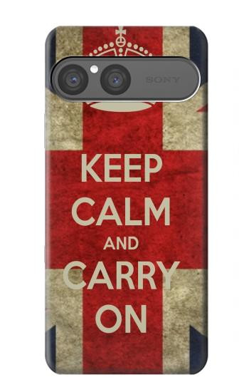S0674 冷静に、戦い続けよ Keep Calm and Carry On Sony Xperia 10 VII バックケース、フリップケース・カバー