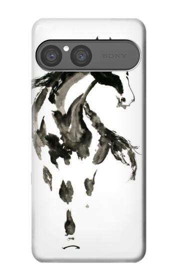 S1031 馬の絵筆 Horse Paintbrush Sony Xperia 10 VII バックケース、フリップケース・カバー