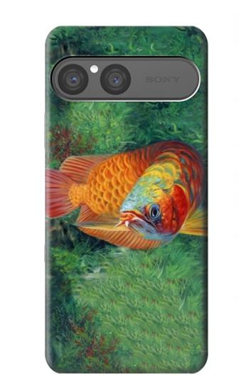 S1157 レッドアロワナ Red Arowana Fish Sony Xperia 10 VII バックケース、フリップケース・カバー