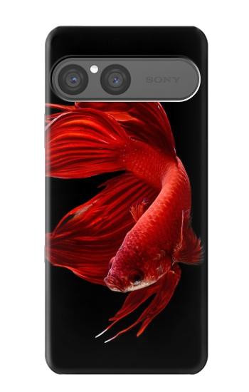 S2092 シャムと戦うサイアム Red Siamese Fighting Fish Sony Xperia 10 VII バックケース、フリップケース・カバー