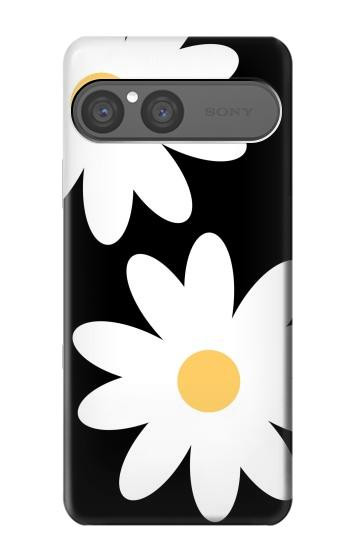 S2315 デイジー白い花 Daisy White Flowers Sony Xperia 10 VII バックケース、フリップケース・カバー