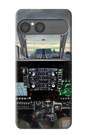S2435 戦闘機 航空機 コックピット Fighter Jet Aircraft Cockpit Sony Xperia 10 VII バックケース、フリップケース・カバー