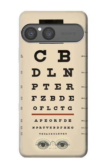 S2502 目の検査図ポスター Eye Exam Chart Decorative Decoupage Poster Sony Xperia 10 VII バックケース、フリップケース・カバー