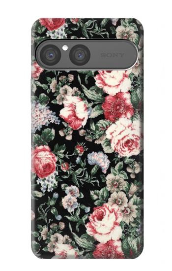 S2727 ヴィンテージローズ柄 Vintage Rose Pattern Sony Xperia 10 VII バックケース、フリップケース・カバー