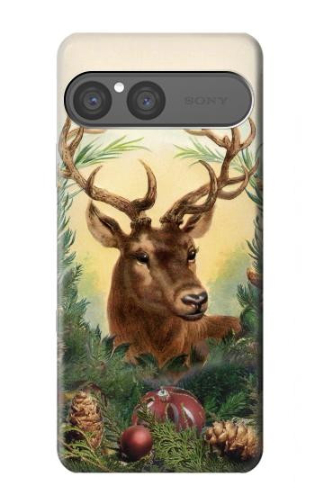 S2841 ヴィンテージ トナカイ クリスマス Vintage Reindeer Christmas Sony Xperia 10 VII, 10 VIII バックケース、フリップケース・カバー