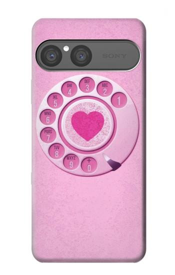 S2847 ピンクロータリー電話 Pink Retro Rotary Phone Sony Xperia 10 VII バックケース、フリップケース・カバー