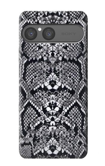 S2855 ラトルスネークスキン グラフィックプリント White Rattle Snake Skin Graphic Printed Sony Xperia 10 VII バックケース、フリップケース・カバー