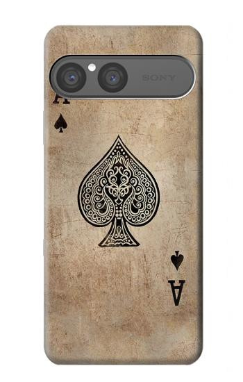 S2928 ヴィンテージスペードのエースカード Vintage Spades Ace Card Sony Xperia 10 VII バックケース、フリップケース・カバー