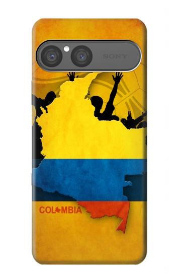 S2996 コロンビアサッカー Colombia Football Soccer Map Flag Sony Xperia 10 VII バックケース、フリップケース・カバー