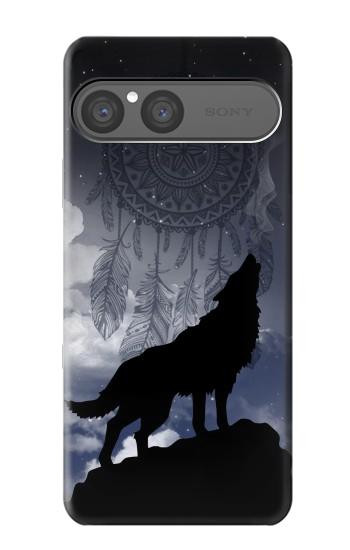 S3011 ドリームキャッチャーオオカミは 月にハウリング Dream Catcher Wolf Howling Sony Xperia 10 VII バックケース、フリップケース・カバー