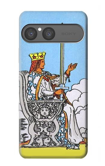 S3068 タロットカード ソードの女王 Tarot Card Queen of Swords Sony Xperia 10 VII バックケース、フリップケース・カバー