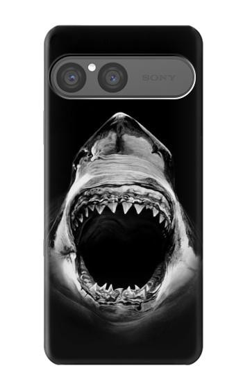 S3100 白のサメ Great White Shark Sony Xperia 10 VII バックケース、フリップケース・カバー