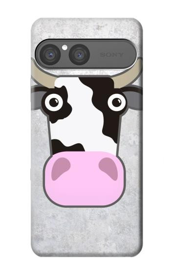 S3257 牛の漫画 Cow Cartoon Sony Xperia 10 VII バックケース、フリップケース・カバー