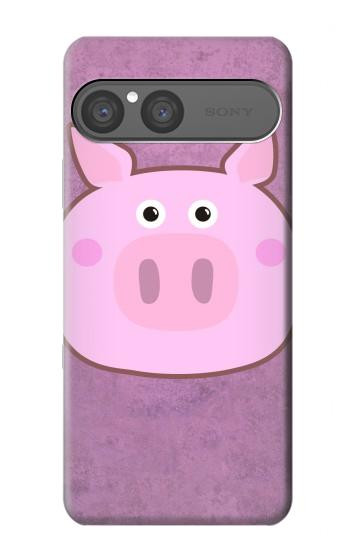 S3269 豚の漫画 Pig Cartoon Sony Xperia 10 VII, 10 VIII バックケース、フリップケース・カバー