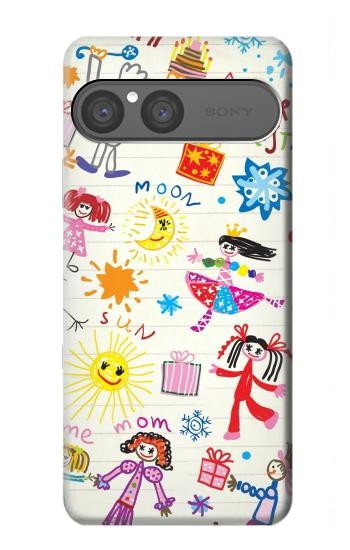 S3280 キッズ・ドローイング Kids Drawing Sony Xperia 10 VII バックケース、フリップケース・カバー