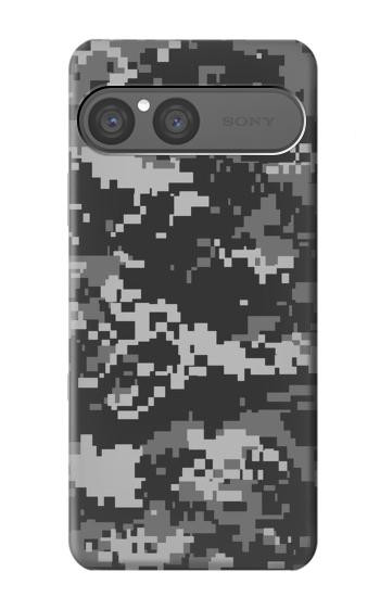 S3293 アーバンブラックカモ迷彩 Urban Black Camo Camouflage Sony Xperia 10 VII バックケース、フリップケース・カバー