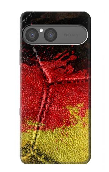 S3303 ドイツの旗ビンテージフットボールのグラフィック Germany Flag Vintage Football Graphic Sony Xperia 10 VII, 10 VIII バックケース、フリップケース・カバー
