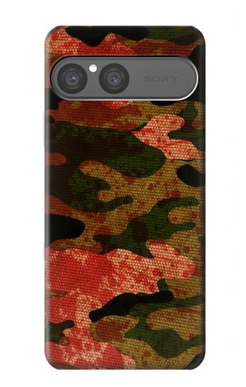 S3393 カモフラージュ 血液 Camouflage Blood Splatter Sony Xperia 10 VII バックケース、フリップケース・カバー